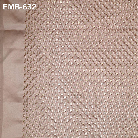 Blush Pink Wedding Dress Material Embroidered Fabric by the yard Sewing DIY Crafting Indian Embroidery Victorian Costumes Dolls Waistcoats