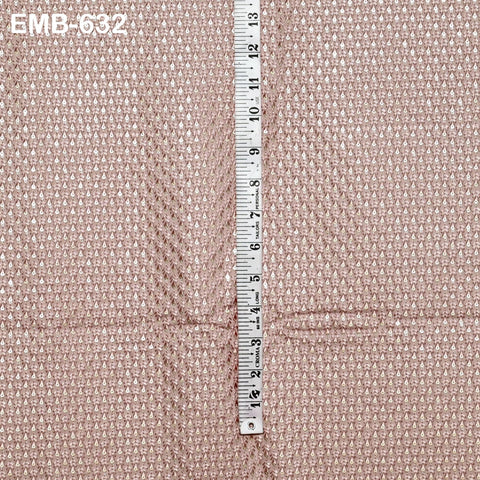 Blush Pink Wedding Dress Material Embroidered Fabric by the yard Sewing DIY Crafting Indian Embroidery Victorian Costumes Dolls Waistcoats