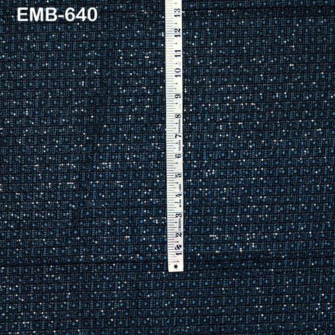 Blue Indian Embroidered Velvet Fabric by the yard Sewing DIY Crafting Wedding Shift Dresses Theatrical Costumes Longline Jackets Waistcoats