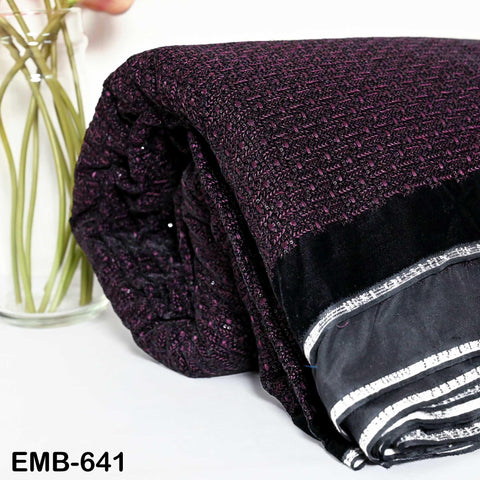 Wine Indian Embroidered Velvet Fabric by the yard Sewing DIY Crafting Wedding Shift Dresses Theatrical Costumes Longline Jackets Waistcoats