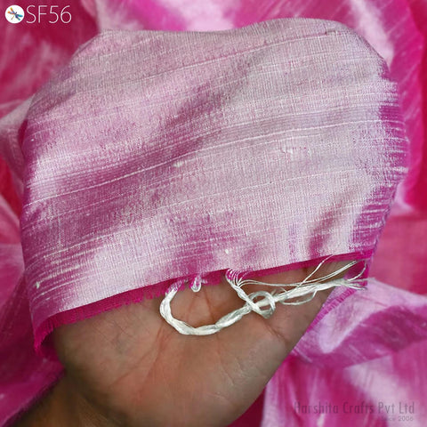 Pink Dupioni Silk Square Pillowcase | Cushion Cover Handmade | Pure Silk Throw Pillow | Home decor Gift Sustainable House Warming, Wedding