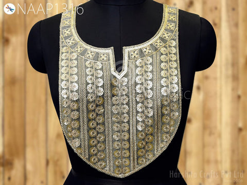 Gold Neck Patch, Beautiful Neck Patches, Stunning Patches, Patches For Dresses, Fancy Neck, Handcrafted Patches, Blouse Back Patches