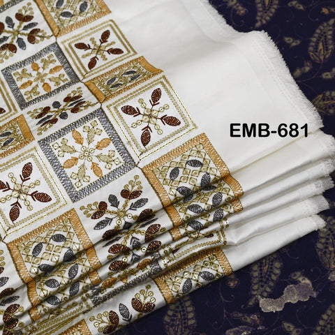 Ivory Wedding Dress Material Embroidered Fabric by the yard Sewing DIY Crafting Indian Embroidery Victorian Costume Dolls Waistcoats