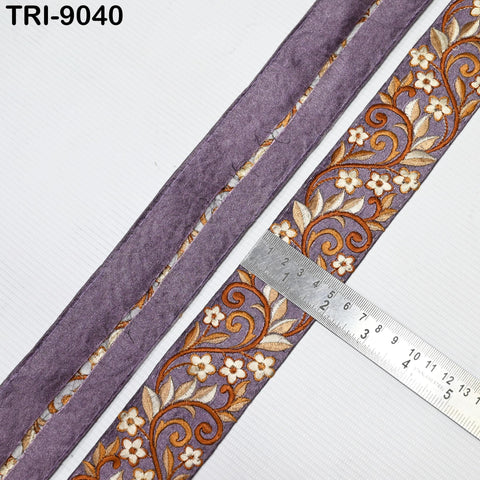 9 Yard Indian 5cm Embroidery Ribbon Trim Sari Border DIY Crafting Sewing Fabric Embroidered Decorative Costume Holidays Home Decor Trimming