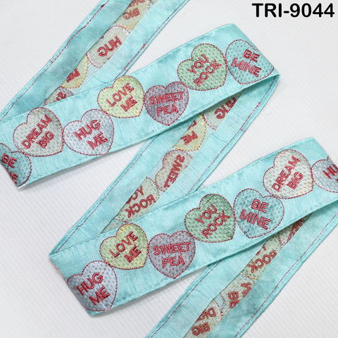 9 Yard Turquoise Embroidery 5cm Ribbon Indian Sari Border Embroidered Disney Princess DIY Crafting Sewing Dog Collar Tote Bag Holidays Decor