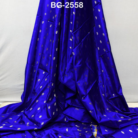 70gsm Pure Mysore Silk Fabric by The Yard Brocade Zari Buttie Indian Wedding Dress Bridesmaids Costume Blouses Pillowcases Home Decor Dolls