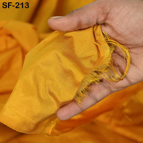 80gsm Indian Honey Yellow Soft Pure Plain Silk Fabric by the yard Wedding Dress Bridesmaids Costume Party Dress Pillows Cushions Drapery