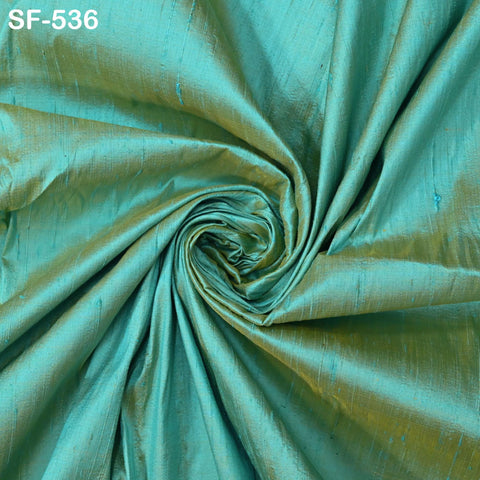 Pure Dupioni Fabric Iridescent Turquoise Yellow Yardage Wedding Bridesmaid Dresses Indian Raw Silk Dupion Crafting Sewing Costumes Curtains