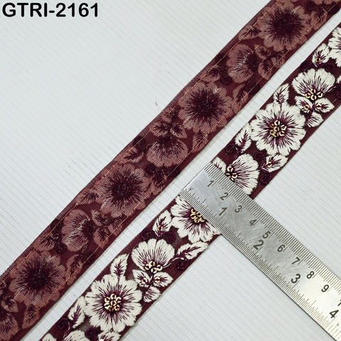 9 Yard Embroidery 3cm Ribbons Fabric Trim Indian Embroidered DIY Crafting Border Sewing Beach Tote Bag Shoe Making Costume Holiday Ornaments