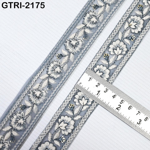 9 Yard 3cm Embroidery Ribbon for Kids Crafting Sewing Costumes Dog Collar Tote Bags, Lampshades, Holidays Decor Embroidered Embellishment