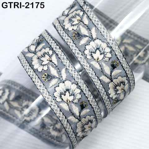 9 Yard 3cm Embroidery Ribbon for Kids Crafting Sewing Costumes Dog Collar Tote Bags, Lampshades, Holidays Decor Embroidered Embellishment