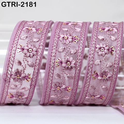 9 Yard Embroidered Fabric 3 CM Trim Gift Wrapping Ribbons Indian Sari Embellishment Sewing DIY Crafting Border Embroidery Cushion Lace