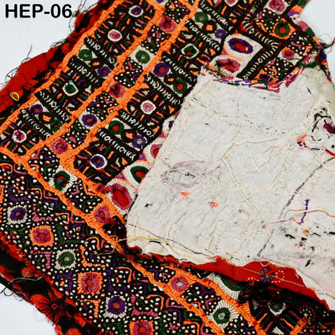 Hand Embroidered New Banjara Neck Yoke, Vintage Kutch Neckline Embellished Indian Tribal Patches for Bags Dress Jacket Boho Cloth Applique