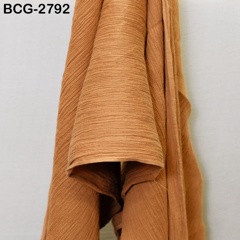 16'' Organic Crinkled Soft Light weight Cotton Fabric by the yard Wrinkled Stretchable Indian Sewing Crafting Summer Kids Girls Women Dress