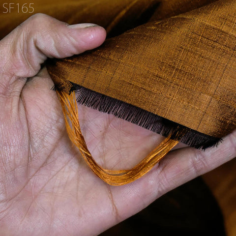 Handmade Iridescent Brown Silk Pillow Cover: Lumbar Euro Sham 12x26