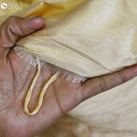 Beige dupioni silk fabric pillowcases