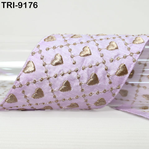 3 Yard Embroidery Ribbon Fabric Trim Saree Border DIY Crafting Sari Sewing Tote Bags Home Decor Embellishment Historic Costumes 10cm