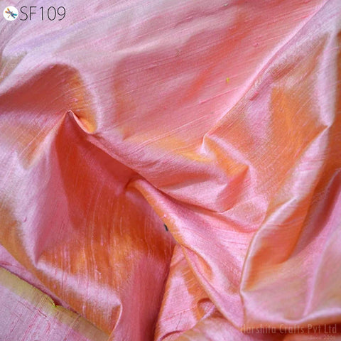 Iridescent Peach Dupioni Pure Silk Throw Pillow Cushion Cover Handmade Decorative Home Decor Pillowcase Gift for House Warming Bridal Shower