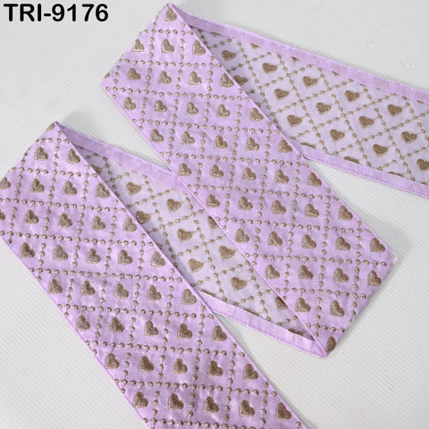 3 Yard Embroidery Ribbon Fabric Trim Saree Border DIY Crafting Sari Sewing Tote Bags Home Decor Embellishment Historic Costumes 10cm