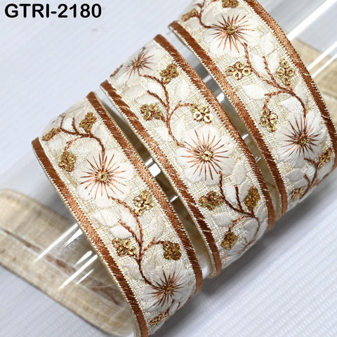 9 Yard 3cm Embroidery Ribbon for Kids Crafting Sewing Costumes Dog Collar Tote Bags, Lampshades, Holidays Decor Embroidered Embellishment