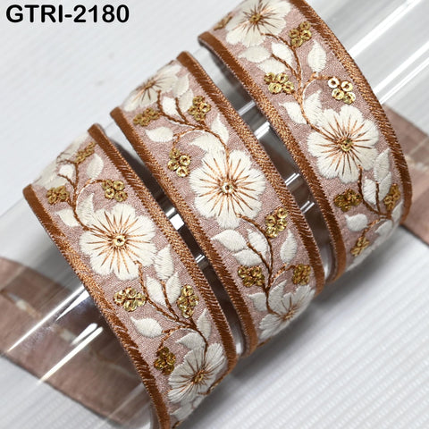 9 Yard 3cm Embroidery Ribbon for Kids Crafting Sewing Costumes Dog Collar Tote Bags, Lampshades, Holidays Decor Embroidered Embellishment