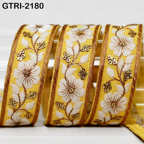 9 Yard 3cm Embroidery Ribbon for Kids Crafting Sewing Costumes Dog Collar Tote Bags, Lampshades, Holidays Decor Embroidered Embellishment