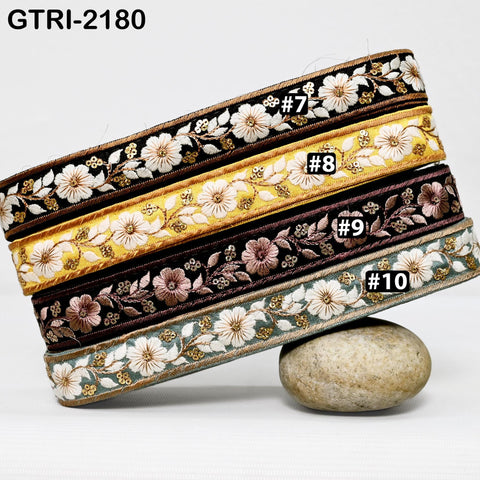 9 Yard 3cm Embroidery Ribbon for Kids Crafting Sewing Costumes Dog Collar Tote Bags, Lampshades, Holidays Decor Embroidered Embellishment