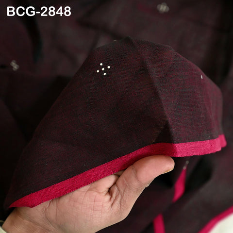 Handwoven Organic Kala Cotton Fabric by the Yard Kutch Hand Spun Indian Sewing Crafting Summer Women Dress Baby Swaddle Blankets Home Decor