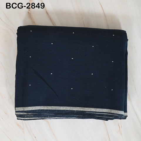 Handwoven Cotton Fabric by the Yard Organic Kutch Embroidery Indian Sewing DIY Crafting Summer Women Dress Baby Swaddle Blankets Home Decor