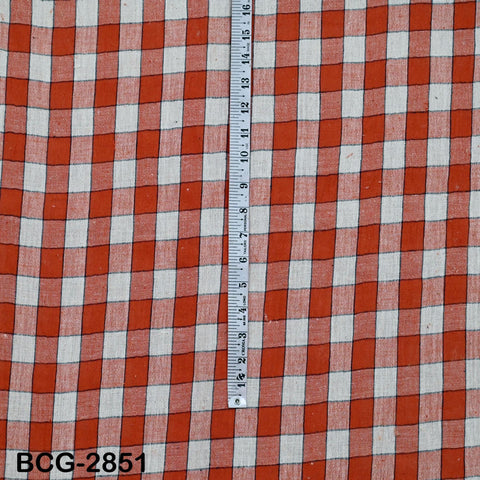 Handwoven Organic Kala Cotton Check Fabric by the Yard Kutch Handloom Indian Sewing Summer Women Dress Baby Swaddle Blankets Home Decor