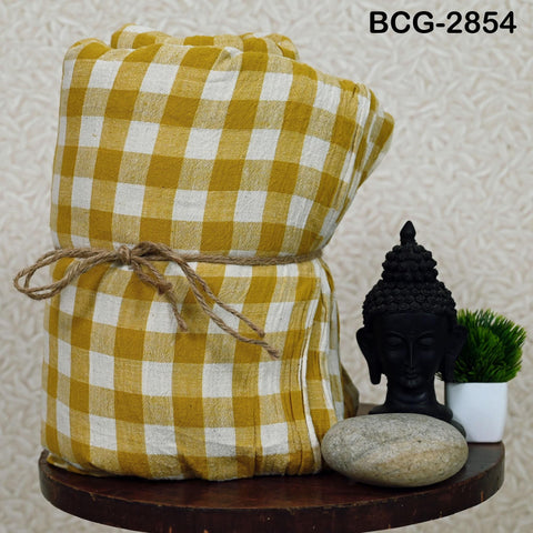 Handwoven Organic Kala Cotton Check Fabric by the Yard Kutch Handloom Indian Sewing Summer Women Dress Baby Swaddle Blankets Home Decor