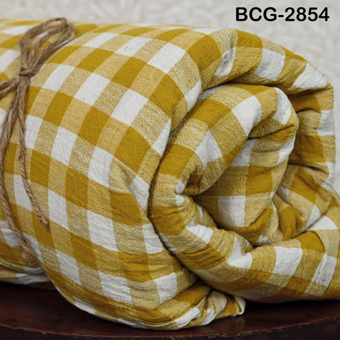 Handwoven Organic Kala Cotton Check Fabric by the Yard Kutch Handloom Indian Sewing Summer Women Dress Baby Swaddle Blankets Home Decor