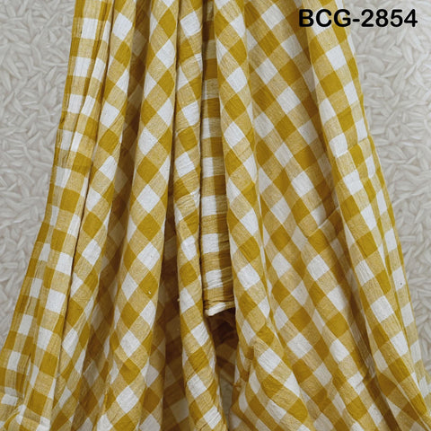 Handwoven Organic Kala Cotton Check Fabric by the Yard Kutch Handloom Indian Sewing Summer Women Dress Baby Swaddle Blankets Home Decor