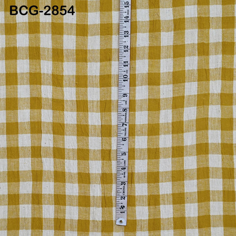 Handwoven Organic Kala Cotton Check Fabric by the Yard Kutch Handloom Indian Sewing Summer Women Dress Baby Swaddle Blankets Home Decor