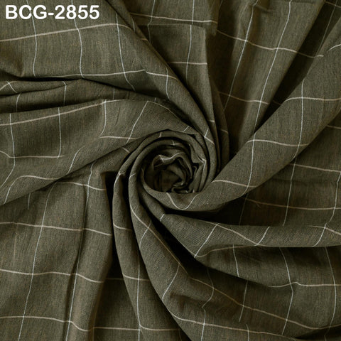 Handwoven Organic Kala Cotton Check Fabric by the Yard Kutch Handloom Indian Sewing Summer Women Dress Baby Swaddle Blankets Home Decor