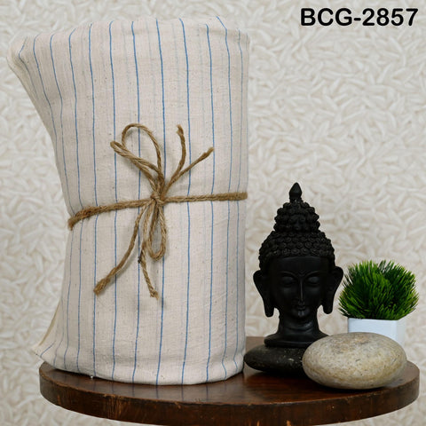 Handwoven Kala Cotton Fabric by the Yard Organic Kutch Handloom Indian Sewing Crafting Summer Women Dress Baby Swaddle Blankets Home Decor