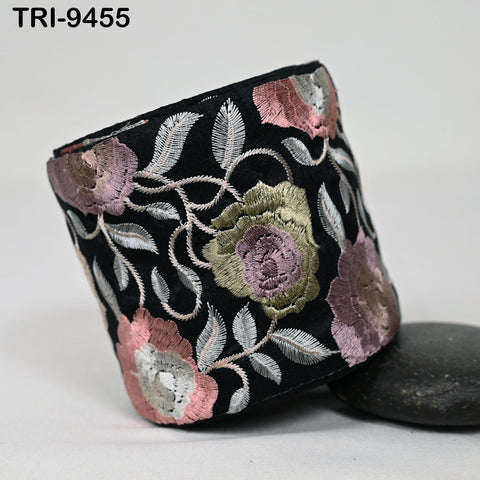 9 Yard Embroidery Ribbons Fabric Trim 10cm Indian Embroidered Sari Border Crafting Saree Sewing Decorative Beach Bag Cushions Trimmings Tape