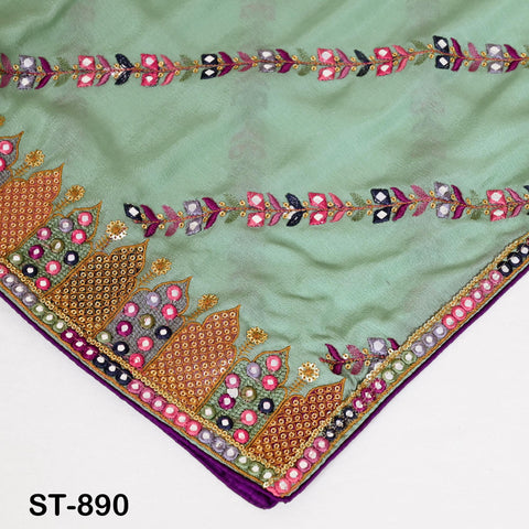 This has lovely finished look on the edges to give it perfect look, with diagonal embroidered all over the dupatta