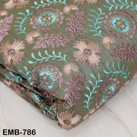 Dusty Mauve Embroidered Fabric by the yard Embroidery Wedding Dress Theatrical Historical Regency Reticules Victorian Handbags Junk Journals