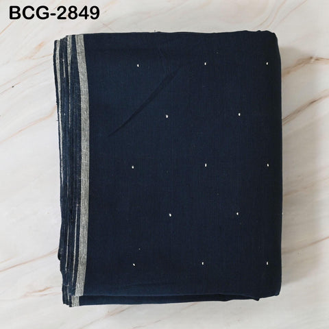 Handwoven Cotton Fabric by the Yard Organic Kutch Embroidery Indian Sewing DIY Crafting Summer Women Dress Baby Swaddle Blankets Home Decor