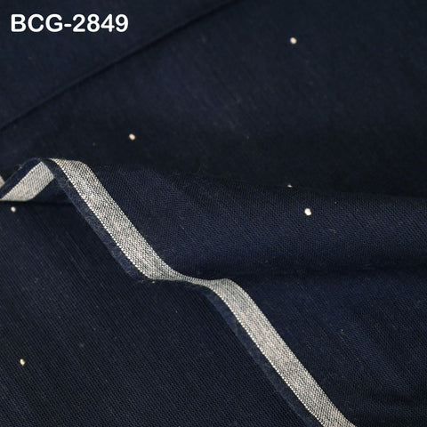 Handwoven Cotton Fabric by the Yard Organic Kutch Embroidery Indian Sewing DIY Crafting Summer Women Dress Baby Swaddle Blankets Home Decor