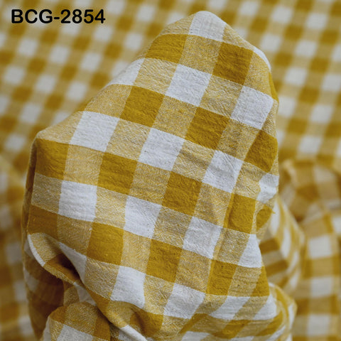 Handwoven Organic Kala Cotton Check Fabric by the Yard Kutch Handloom Indian Sewing Summer Women Dress Baby Swaddle Blankets Home Decor