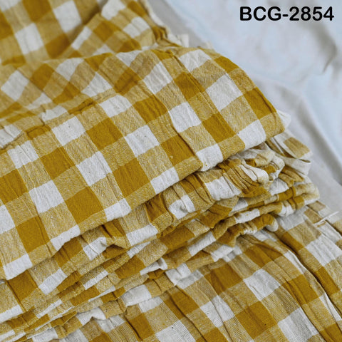 Handwoven Organic Kala Cotton Check Fabric by the Yard Kutch Handloom Indian Sewing Summer Women Dress Baby Swaddle Blankets Home Decor