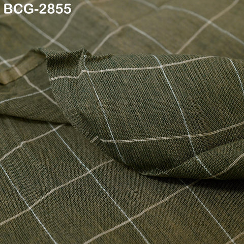 Handwoven Organic Kala Cotton Check Fabric by the Yard Kutch Handloom Indian Sewing Summer Women Dress Baby Swaddle Blankets Home Decor