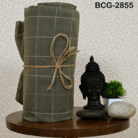 Handwoven Organic Kala Cotton Check Fabric by the Yard Kutch Handloom Indian Sewing Summer Women Dress Baby Swaddle Blankets Home Decor