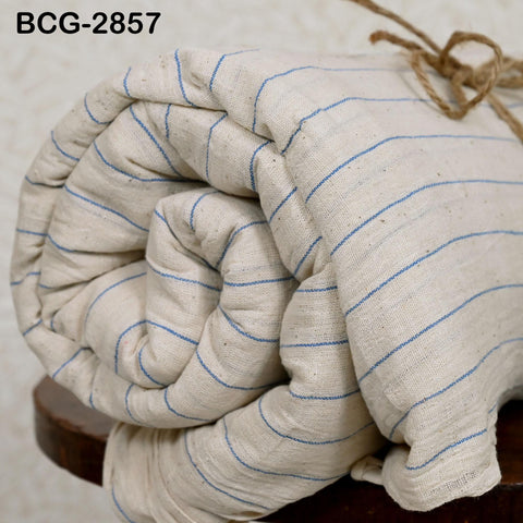 Handwoven Kala Cotton Fabric by the Yard Organic Kutch Handloom Indian Sewing Crafting Summer Women Dress Baby Swaddle Blankets Home Decor