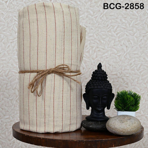 Handwoven Kala Cotton Fabric by the Yard Organic Kutch Handloom Indian Sewing Crafting Summer Women Dress Baby Swaddle Blankets Home Decor