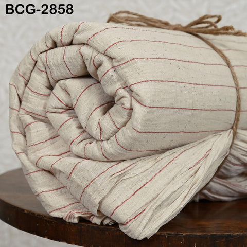 Handwoven Kala Cotton Fabric by the Yard Organic Kutch Handloom Indian Sewing Crafting Summer Women Dress Baby Swaddle Blankets Home Decor