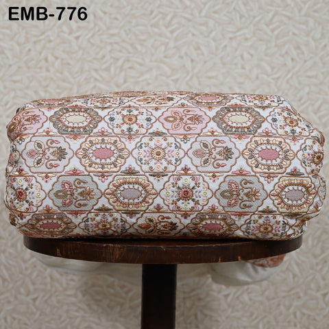 Ivory Embroidery Fabric by the yard Sewing Crafting Indian Wedding Dress Regency Reticules Victorian Handbags Marie Antoinette Junk Journals