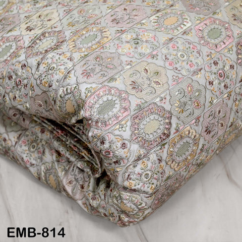 Off White Embroidery Fabric by the yard Sewing DIY Crafting Embroidered Textiles Costumes Regency Reticules Victorian Handbags Junk Journals